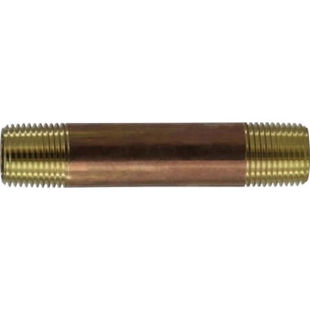Midland Industries 12 X 412 RED BRASS NIPPLE 40067